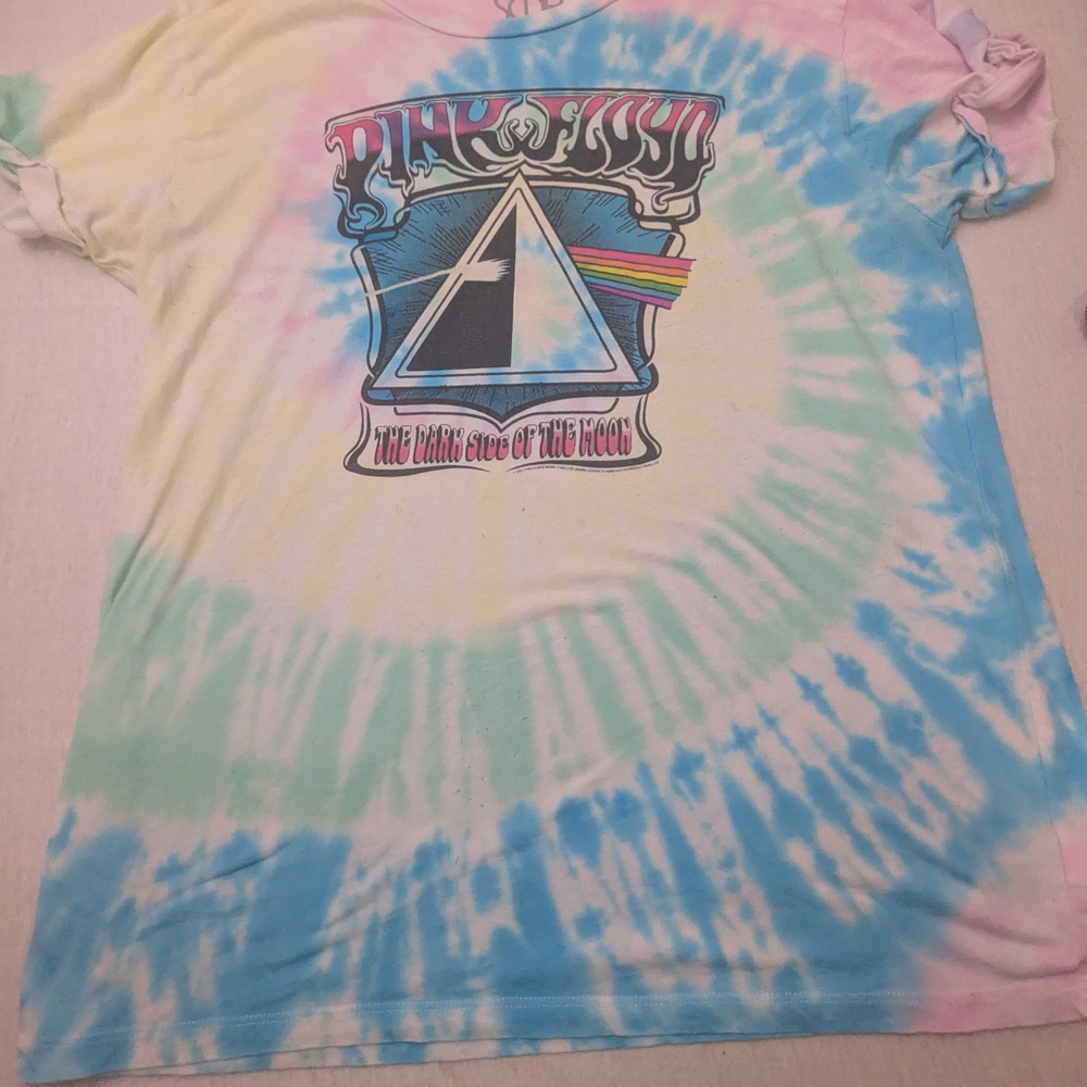 Pink Floyd Chaser Multiple Colored Tie-Dye Tee Shirt - Multicolor Large